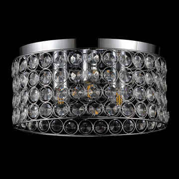 Ellen 15" Crystal/Metal LED Flush Mount - JONATHAN Y